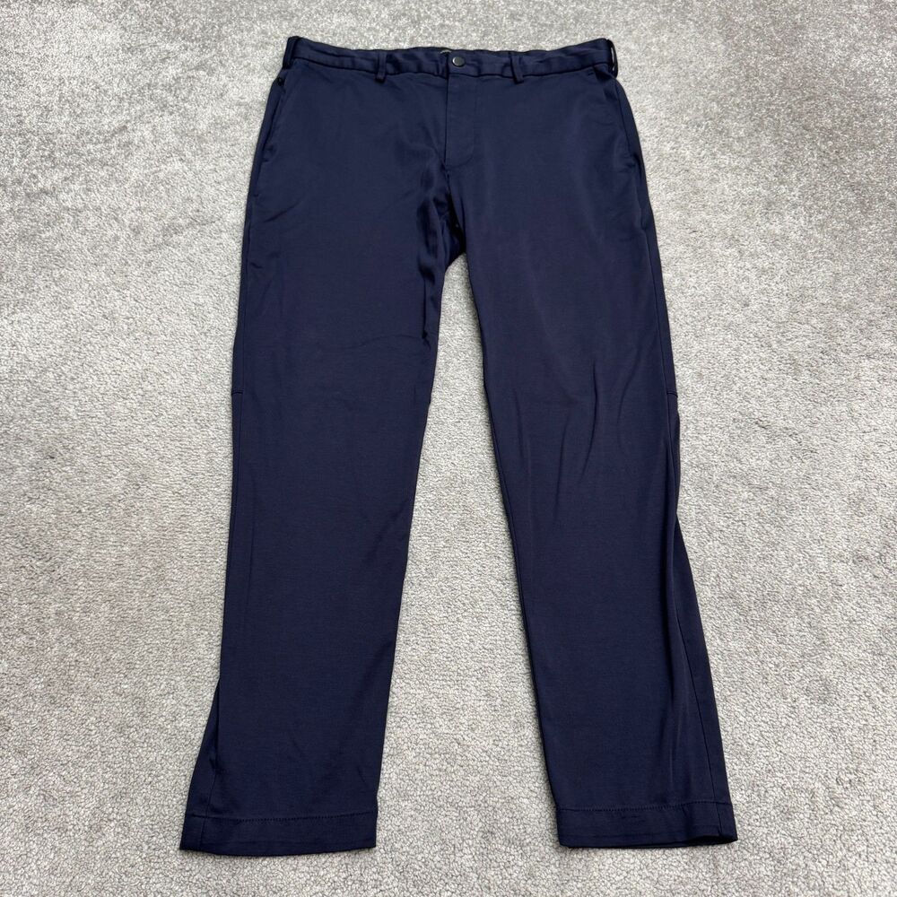 Banana Republic Performance Tech Travel Pants Men 33x30 Navy Slim Fit Preppy